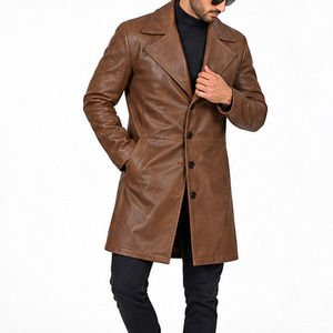 Wholesale Solid Color <b>Men</b> Casual Winter Warm Leather <b>Coat</b> <b>Men</b> New Winter Fashion Leather Winter <b>Coat</b> <b>For</b> <b>Men</b> Regular Sleeve - Product Image 1