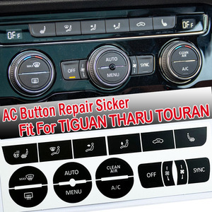 Volkswagen Tiguan Touran AC Console Button Repair Stickers Clean Air Maxac <b>Adhesive</b> <b>PVC</b> Interior Decals - Product Image 4