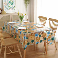 Rouleau de nappe en PVC transparent de qualité supérieure, nappe en PVC imperméable à motifs floraux colorés pour la décoration de tables d'hôtel, de banquets et d'événements