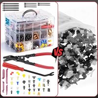 Kit de 2080 pièces, 33 tailles universelles avec 10 serre-câbles et outil de retrait, clips et attaches de fixation pour voiture