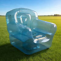 Canapé gonflable transparent en PVC pour l'extérieur, canapé gonflable pour salon, chaise flottante durable pour le bord de la piscine