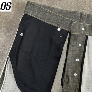 Fabricante de Pantalones Personalizados para <span class=keywords><strong>Hombre</strong></span>, Pantalones de Mezclilla Verde de Pierna Ancha, Mezclilla Selvedge de Calidad - Product Image 4