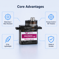MG90S Metal Gear Digital Servo 1.9kg 180 Degree 9g Micro Steering Motor for RC Car Airplane Helicopter Robot Servo OEM