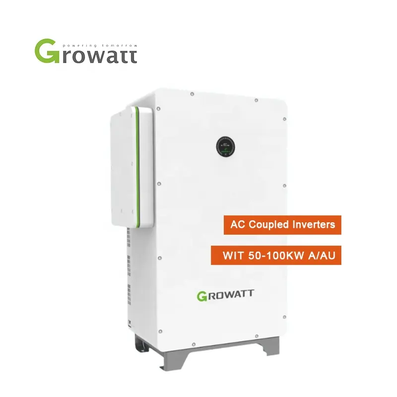 Growatt AC 커플링형 인버터 WIT 50-100K-A/AU 50KW 63KW 75KW 100KW 상업용 스토리지 하이브리드 태양광 인버터 (HV ESS 배터리 포함)