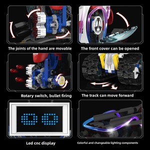 Robot LED 5 in 1 con Controllo Remoto e APP, Compatibile con Mini Blocchi da Costruzione, Programmabile a Quattro Canali, Giocattolo Educativo STEM, Tracciamento Percorso - Product Image 3