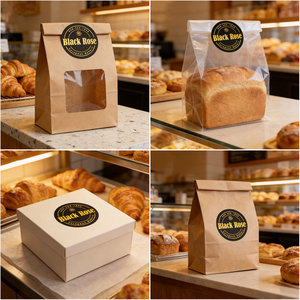 Etichette Adesive Personalizzate per Pasticceria, Stampa Impermeabile in Vinile con Lamina Dorata, Logo Alimentare per Confezioni di Dolci e Dessert - Product Image 6