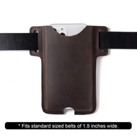 Étui de téléphone portable en cuir véritable YY pour ceinture-étui de téléphone en cuir, gaine et pochette pour iPhone 12, 12 Pro Max