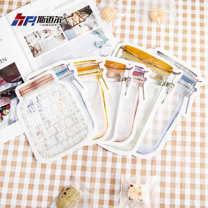 Bolsa Ziplock de dibujos animados personalizada, bolsas de pie con forma especial, galletas, dulces, alimentos, bolsa de embalaje con cremallera y ventana - Product Image 3