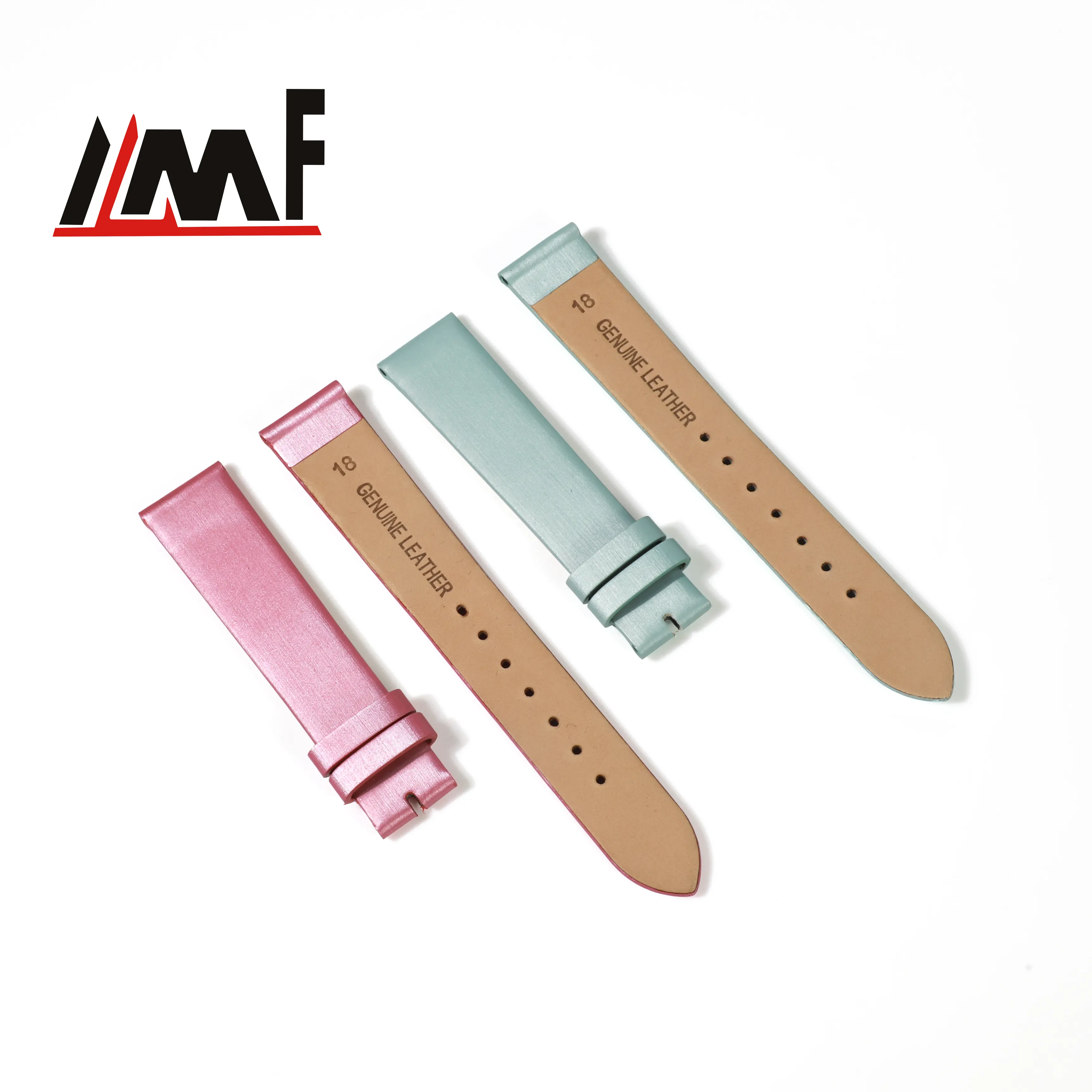 Bracelet de montre pour femmes avec doublure en cuir véritable OEM et ODM avec bracelet en cuir et motif satin brossé