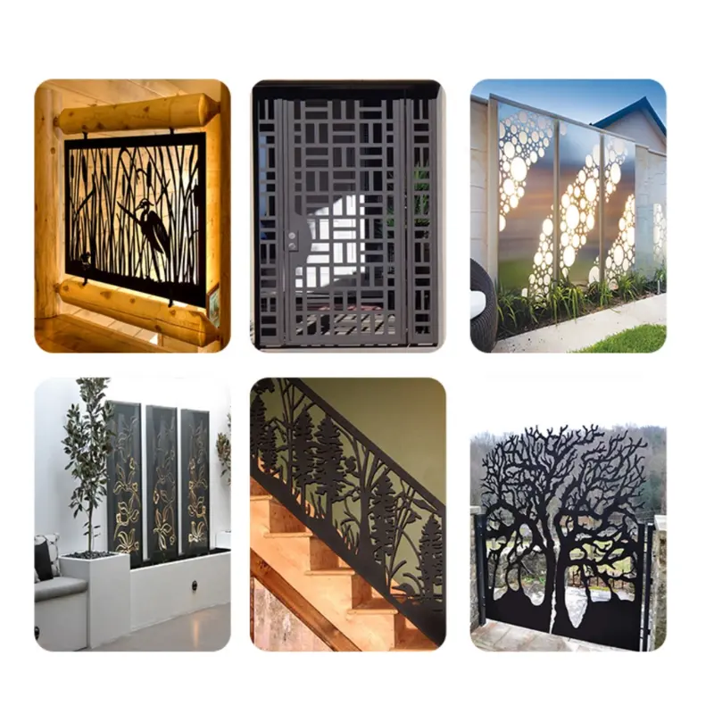 Clôtures et portes en acier inoxydable personnalisées décoratives de jardin à la maison pour les maisons