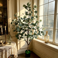 Décoration de Diwali directement de l'usine, arbre artificiel en eucalyptus en plastique, plantes artificielles pour l'extérieur et l'intérieur, décoration de maison, bureau, chambre