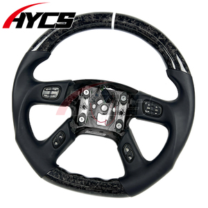 Accesorios Interiores para Automóviles, Volante Personalizado de Fibra de Carbono Forjada para <span class=keywords><strong>Hummer</strong></span> H2 en SUT Luxury SUV para GMC ENVOY XL Denali - Product Image 2