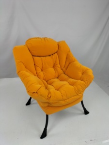Fabriqué en Chine Qualité supérieure Moderne Grande chaise de paresseux en tissu de coton Chaise longue contemporaine bon marché avec poches latérales - Product Image 5