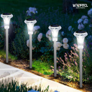 Lámpara Solar de Jardín con Forma de Bola de Cristal, Diseño de Gota de Agua, Estaca para Empotrar en el Suelo, Impermeable, Decoración Exterior para Césped, Patio y Camino - Product Image 2