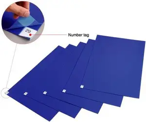 SKPURE Tapete adesivo azul adesivo para sala limpa 24"*36" 30 camadas Tapete adesivo de basquete
