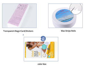 Tùy chỉnh 7*20cm 100% polyester 100 cái/gói tẩy lông Dải giấy tẩy lông Dải sáp - Product Image 5