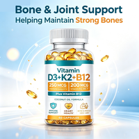 Gélules de Vitamine D3K2 OEM pour la Santé des Os et du Cœur, Formule Personnalisée, Capsule de Vitamine