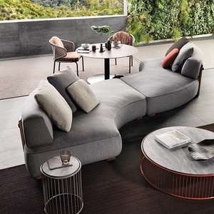 Conjunto de Sofá para Pátio Externo, Cadeiras de Metal para Jardim, Móveis para Varanda à Prova de Sol, Sofá para Múltiplas Pessoas - Product Image 3
