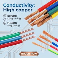 Cable Eléctrico Trenzado de Cobre Puro al 99.9%, BVR H07V-R 2.5mm2 4mm2, Retardante de Llama, Flexible, para Cableado Doméstico