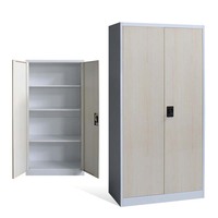 Armoire de rangement métallique à 4 étagères en acier, hauteur 1850 mm, avec serrure à clé, pour bureau à domicile