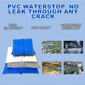 Waterstop <span class=keywords><strong>PVC</strong></span> màu xanh được thiết kế cho khách hàng chôn/Trở lại dính <span class=keywords><strong>PVC</strong></span> cao su waterstop vật liệu chống thấm nước cho bê tông khớp - Product Image 4
