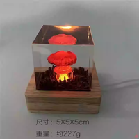 Lámpara Decorativa con Forma de Nube de Explosión Nuclear, Modelo de Bomba Atómica, Escultura Atmosférica de Resina Epoxi, Luz Nocturna para Dormitorio o Sala de Estar