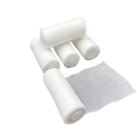 Haute qualité en gros de qualité médicale respirant PBT plissé pansement élastique soins des plaies gaze pansement rouleau certifié CE classe I