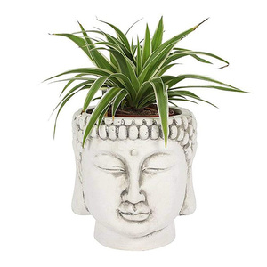 Macetero Vintage de resina con Cabeza de <span class=keywords><strong>Buda</strong></span> para suculentas - Product Image 1