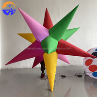 Modèle d'étoile gonflable à explosion de couleurs, accessoire suspendu pour bar, discothèque, publicité de rue, événement, interaction en tournée avec souffleur