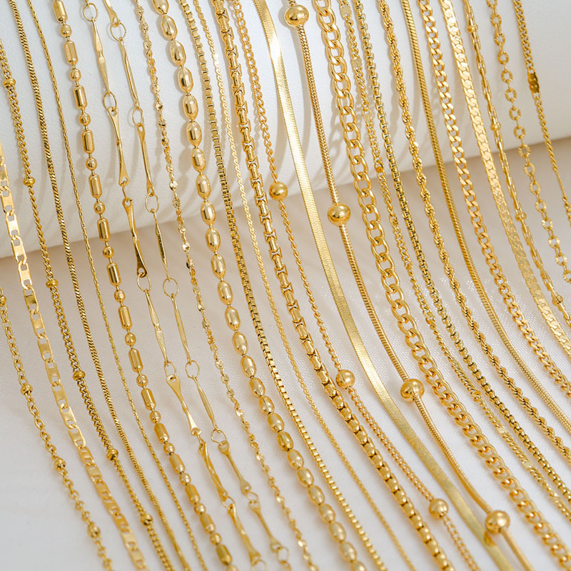 316l stainless steel 18k gold mecklace