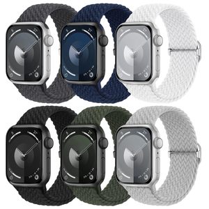 Gran oferta, paquete de 6 bandas elásticas trenzadas compatibles con <span class=keywords><strong>Apple</strong></span> <span class=keywords><strong>Watch</strong></span> Band para iWatch Series 9 8 7 6 5 4 3 2 1 <span class=keywords><strong>SE</strong></span> Ultra - Product Image 5