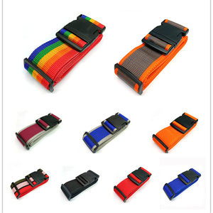 Hot selling adjustable luggage strap with plastic buckle 2M tag colorful belt various color for travel suitcase case bag