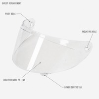 Lensa Pengganti Pelindung Visor Helm Clear Smoke Iridium untuk Helm Full Face AXXIS DARKEN S
