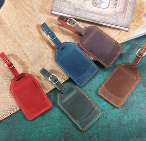 Travel Accessories Customized Waterproof Leather Baggage Bag <b>Tag</b> <b>Suitcase</b> <b>Tag</b> with Full Privacy Cover - Product Image 2