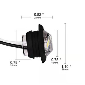 Luz de Posición Lateral de 21 mm, 12 V, LED Multicolor para Vehículos de Pasajeros y Carga - Product Image 1