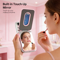 Portefeuille magnétique en silicone liquide pour téléphone portable avec miroir cosmétique de luxe personnalisé, support de téléphone portable