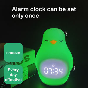 Reloj despertador con luz LED Digital <span class=keywords><strong>para</strong></span> <span class=keywords><strong>bebés</strong></span> y niños, dispositivo con luz verde y alarma de entrenamiento de sueño y noche nocturna - Product Image 4