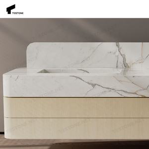 خزانة خشبية مخصصة من الحجر الطبيعي بتصميم عصري من tustone للحمام والفيلات الفاخرة أو استخدام الفندق/المطبخ - Product Image 3