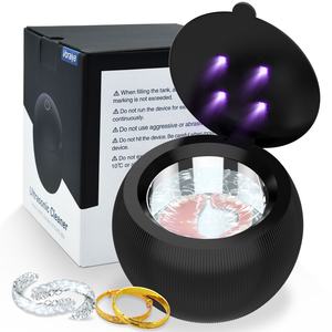 Nettoyeur ultrasonique UV <span class=keywords><strong>pour</strong></span> prothèses dentaires, aligneurs, gouttières de blanchiment, protège-dents de <span class=keywords><strong>nuit</strong></span>, têtes de brosse à dents, appareils dentaires - Product Image 1