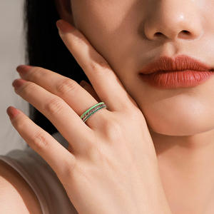 Anillo de Plata de Ley 925 para mujer, revestimiento de resina colorido con diseño hueco de lujo ligero para boda o regalo - Product Image 2