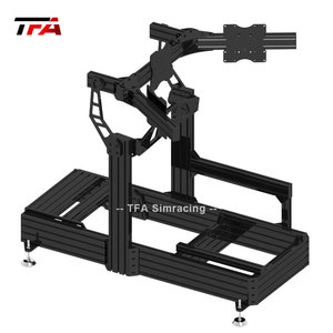스포츠 엔터테인먼트 제품을위한 블랙 양극 산화 알루미늄 레이싱 조종석 울트라 몰입 형 VR 준비 <span class=keywords><strong>Buttkicker</strong></span> 변환기 마운트 - Product Image 5