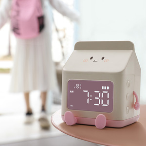 Cartoon Milk Box Alarm <b>Clock</b> <b>Led</b> Display Student Timer For Kids And School Use - Product Image 3