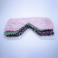 Pure Jade Stone Face Eye Mask Gemstone Eyemask Cover Facial Massager Head Spa Fournisseur-Rose Quartz Crystal Purple Amethyst Clear