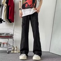 Jeans pour hommes Republic Hem, coupe ample, en denim, style décontracté, pour l'État démocratique, vente en gros