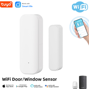 เซ็นเซอร์แม่เหล็กติดประตู/หน้าต่าง Tuya WIFI สีขาว ดีไซน์ล้ำสมัย แจ้งเตือนการบุกรุกทันที - Product Image 1