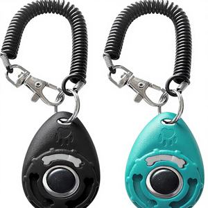 Clicker d'entraînement pour animaux <span class=keywords><strong>de</strong></span> compagnie avec sangle <span class=keywords><strong>de</strong></span> poignet - Entraînement canin (Nouveau noir + bleu) - Product Image 1