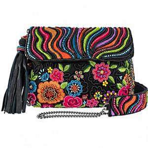 Bolso de Mano Impermeable Hecho a Mano de Lona de Algodón con Cuentas, Estilo Casual, Correa Única, Duradero y Ligero para Mujer - Product Image 1