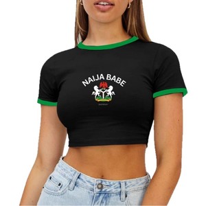 <span class=keywords><strong>T</strong></span>-<span class=keywords><strong>shirt</strong></span> court moulant <span class=keywords><strong>sexy</strong></span> pour femme, en polyester respirant, col rond, taille XL – Nouvelle collection très prisée - Product Image 4