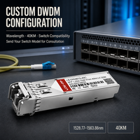 Émetteur-récepteur optique DWDM SFP Bande C 1528.77nm~1563.86nm 1.25G Monomode LC Duplex Module DDM pour réseau DWDM