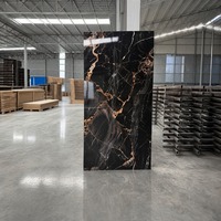 Papier peint en PVC marbré moderne, brillant, avec revêtement UV, imperméable, autocollant mural pour la décoration intérieure des hôtels et des commerces